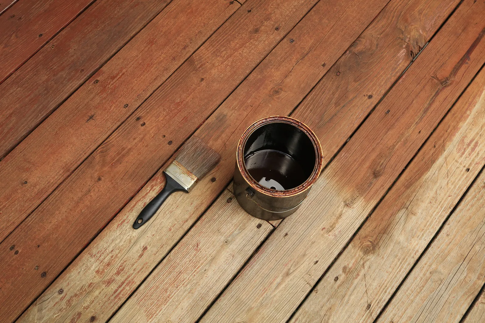 Freshly stained deck ready for regular maintenance