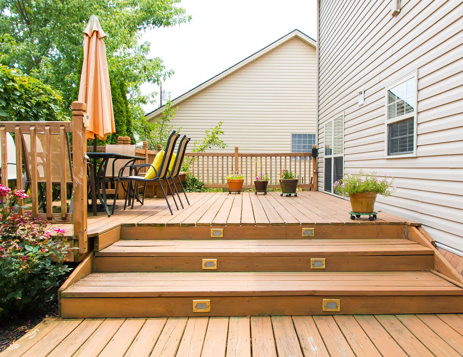 Stain finish curing on exterior wood