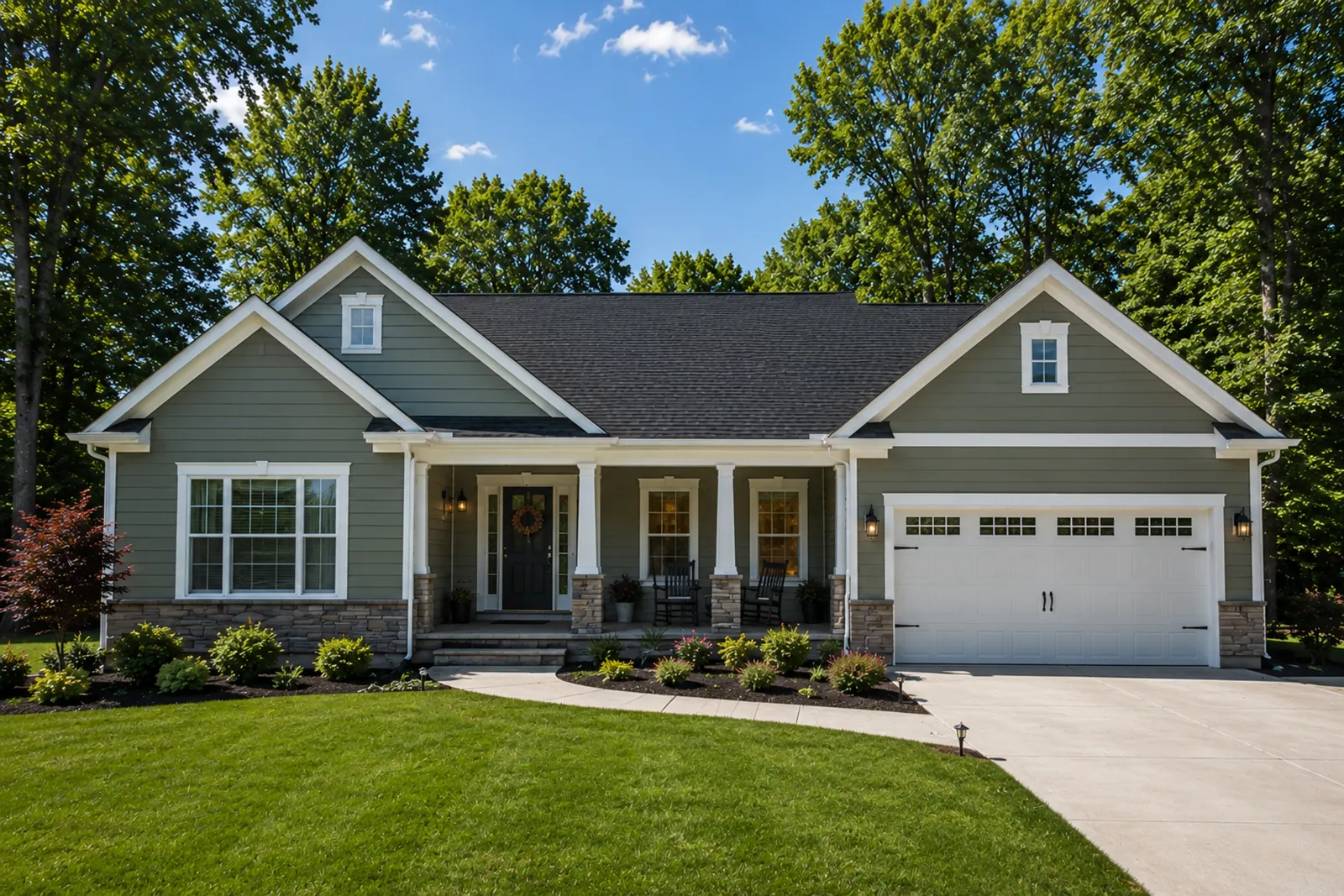 Home exterior painted with a durable, weather-resistant coating