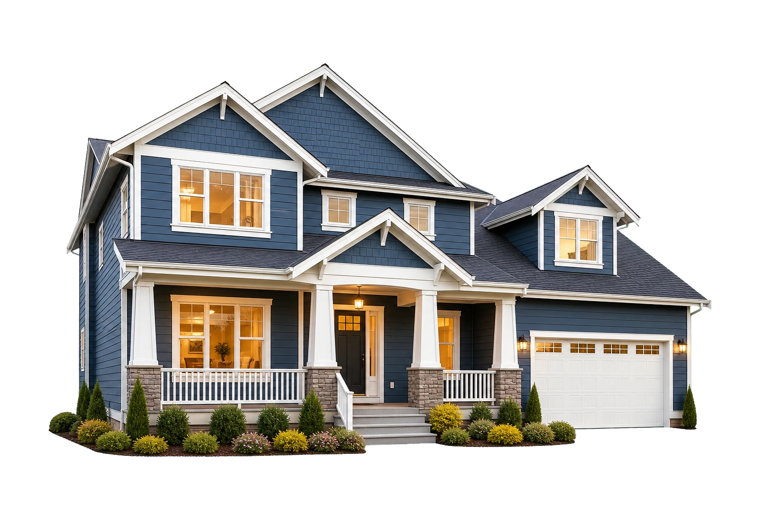 Home exterior with a fresh coat of paint