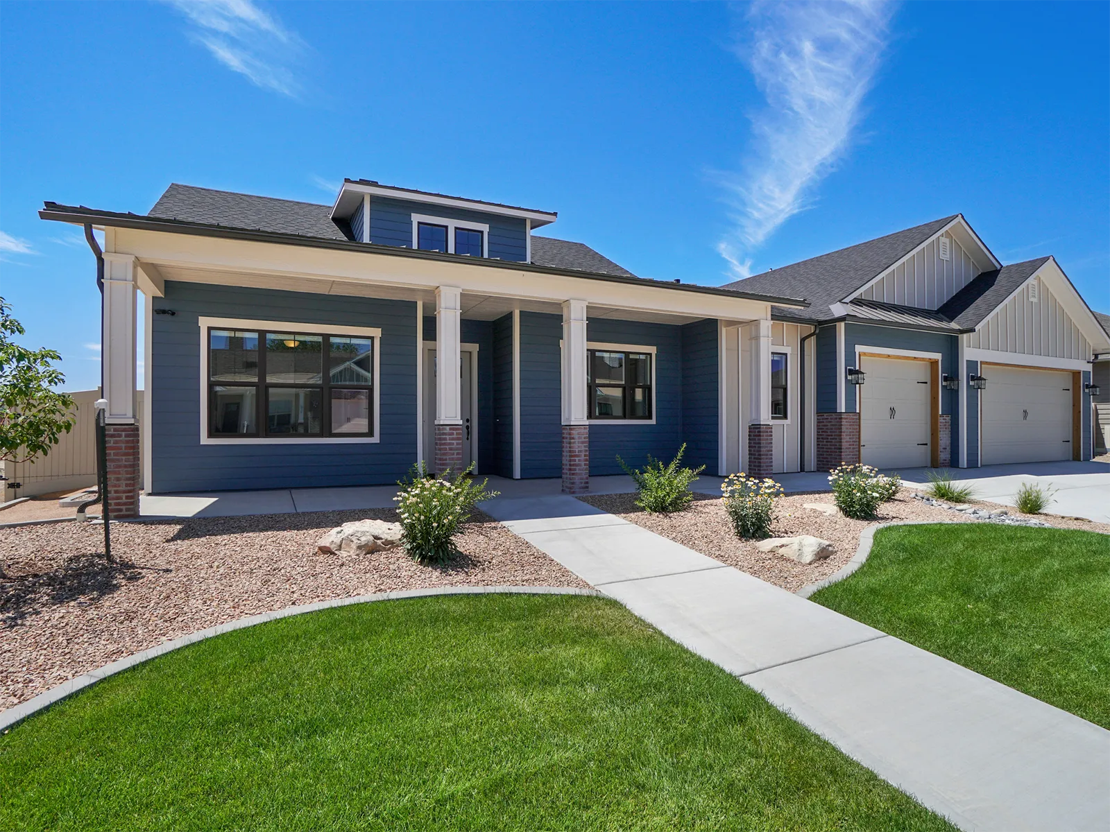 Freshly painted home exterior with clean trim lines